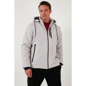Buratti 497ALBERT - Taş Regular Fit Çıkarılabilir Kapüşonlu Erkek Mont