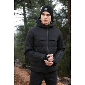 Buratti 497DEAN - Siyah Regular Fit Çıkarılabilir Kapüşonlu Kapitoneli Erkek Mont