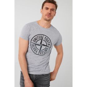 Buratti 541PUSULA Baskılı Bisiklet Yaka T-shirt