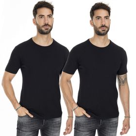 Buratti 5722512O2 Siyah Basic Bisiklet Yaka Slim Fit 2 Pack Erkek T-Shirt