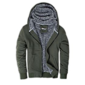 Buratti 575708 Siyah İçi Kürklü Kapüşonlu Sweatshirt Erkek Mont