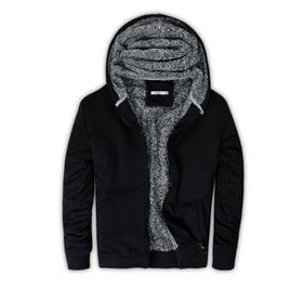 Buratti 575708 Siyah İçi Kürklü Kapüşonlu Sweatshirt Erkek Mont