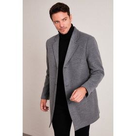 Buratti 5840098 Açık Gri Erkek Kaşe Kaban