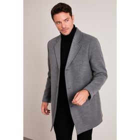 Buratti 5840098 Açık Gri Erkek Kaşe Kaban