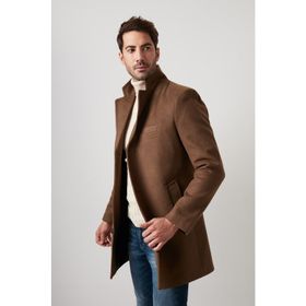 Buratti 5840098 Lacivert Erkek Kaşe Kaban