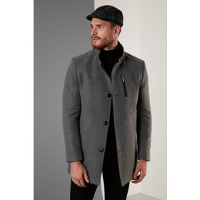 Buratti 5840099 Açık Gri Erkek Kaşe Kaban