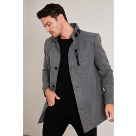 Buratti 5840099 Açık Gri Erkek Kaşe Kaban
