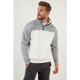 Buratti 59053431 Ekru Erkek Sweatshirt