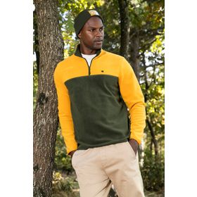 Buratti 5906016 Hardal Regular Fit Fermuarlı Dik Yaka Kışlık Şardonlu Erkek Polar