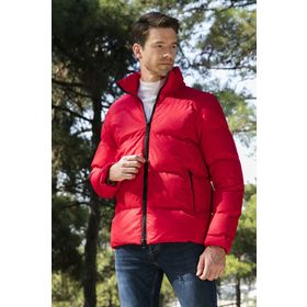 Buratti 649004 Dik Yaka Fermuarlı Slim Fit Açık Gri Erkek Şişme Mont