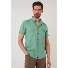 Buratti CF21S111153 Elma Yeşili Erkek Gömlek