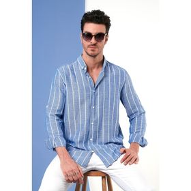 Buratti CF21S112480 Saks Beyaz Erkek Gömlek