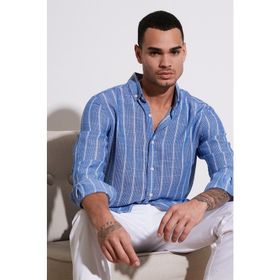 Buratti CF21S112480 Saks Beyaz Erkek Gömlek