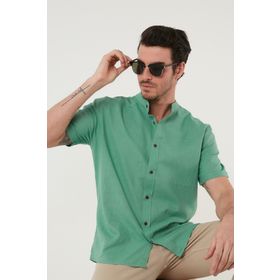 Buratti CF21S113899 Hakim Yaka Kısa Kol Pamuk Gömlek Erkek