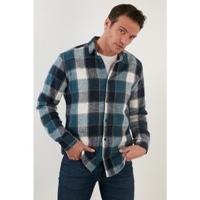 Buratti Cf21W112844 Slim Fit Petrol Erkek Gömlek