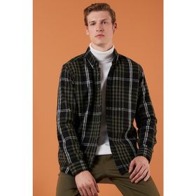 Buratti CF23W114653 Pamuklu Ekoseli Slim Fit Düğmeli Yaka Erkek Gömlek