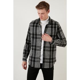 Buratti CF23W114653 Pamuklu Ekoseli Slim Fit Düğmeli Yaka Erkek Gömlek