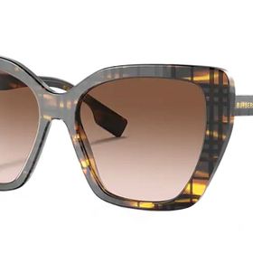 Burberry 4366 398113 55 Kadın Kahve Çekik Çerçeve Güneş Gözlüğü