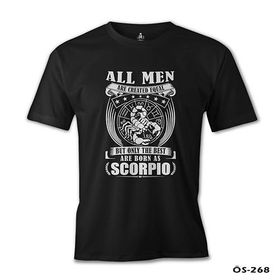 Burç Born as Scorpio Siyah Erkek T-Shirt