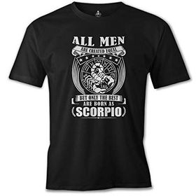 Burç Born as Scorpio Siyah Erkek T-Shirt
