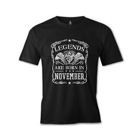 Burç Born in November Crown Siyah Erkek T-Shirt