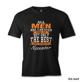 Burç Born in November Equal Siyah Erkek T-Shirt