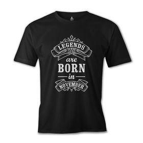 Burç Born in November Legends Siyah Erkek T-Shirt