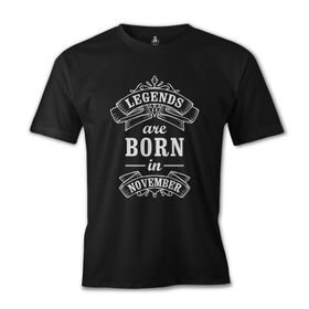 Burç Born in November Legends Siyah Erkek T-Shirt
