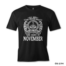 Burç Born in November Men Siyah Erkek T-Shirt