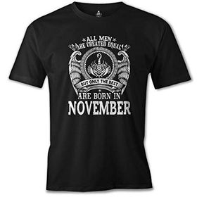 Burç Born in November Men Siyah Erkek T-Shirt