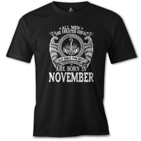 Burç Born in November Men Siyah Erkek T-Shirt