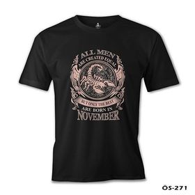 Burç Born in November Scorpio Siyah Erkek T-Shirt