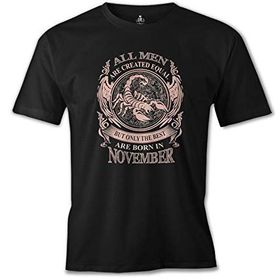 Burç Born in November Scorpio Siyah Erkek T-Shirt