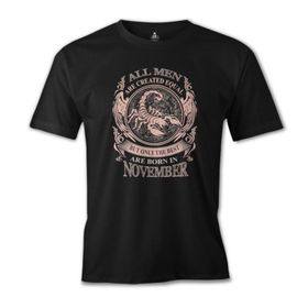 Burç Born in November Scorpio Siyah Erkek T-Shirt
