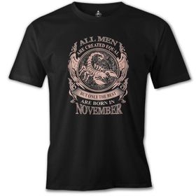 Burç Born in November Scorpio Siyah Erkek T-Shirt