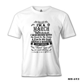 Burç March Woman Beyaz Erkek T-Shirt