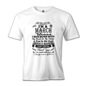 Burç March Woman Beyaz Erkek T-Shirt