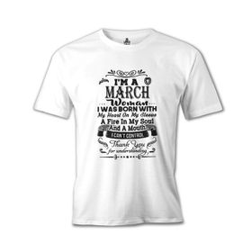 Burç March Woman Beyaz Erkek T-Shirt