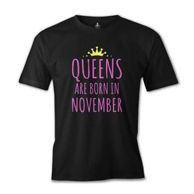 Burç November Queens Siyah Erkek T-Shirt
