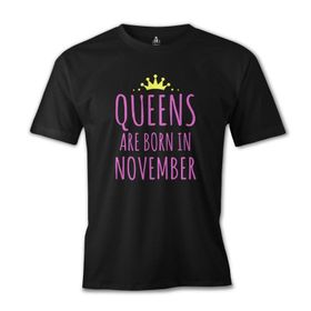 Burç November Queens Siyah Erkek T-Shirt