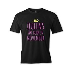 Burç November Queens Siyah Erkek T-Shirt