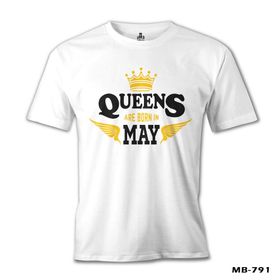 Burç Queens Born in May Beyaz Erkek T-Shirt