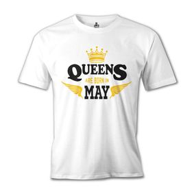 Burç Queens Born in May Beyaz Erkek T-Shirt
