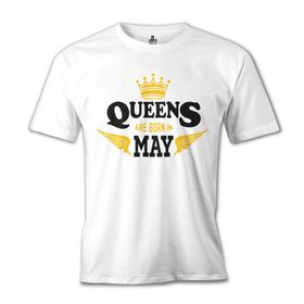 Burç Queens Born in May Beyaz Erkek T-Shirt
