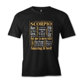 Burç Scorpio Amazing Siyah Erkek T-Shirt