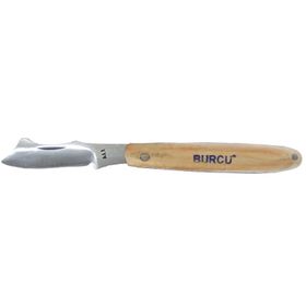 Burcu 17 cm Denizli Eğri Ağız Ahşap Sap Aşı Bıçağı