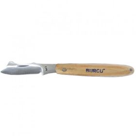 Burcu 17 cm Denizli Eğri Ağız Ahşap Sap Aşı Bıçağı