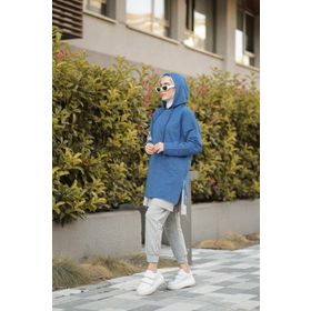 Burcu Tesettür TRN2030 Indigo Tesettür Eşofman Takım