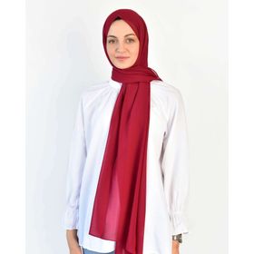Burden İpek DÜZ ŞİFON Bordo ŞAL