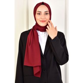 Burden İpek DÜZ ŞİFON Bordo ŞAL